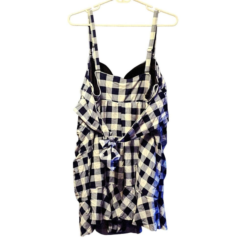 Torrid Gingham blue plaid swim dress size 4x NWOT - Picture 3 of 7
